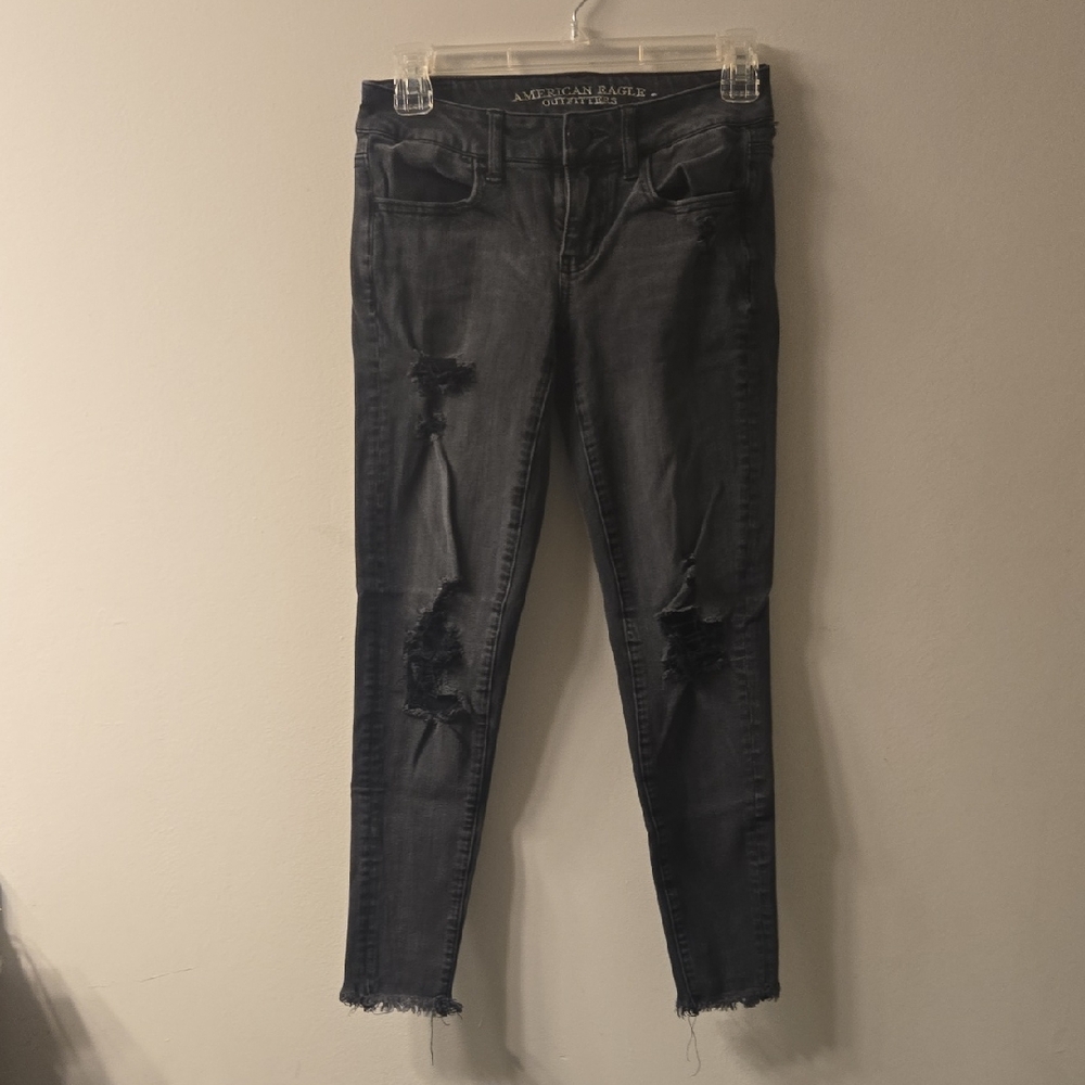 American Eagle Outfitters Women's Charcoal Skinny Jeans